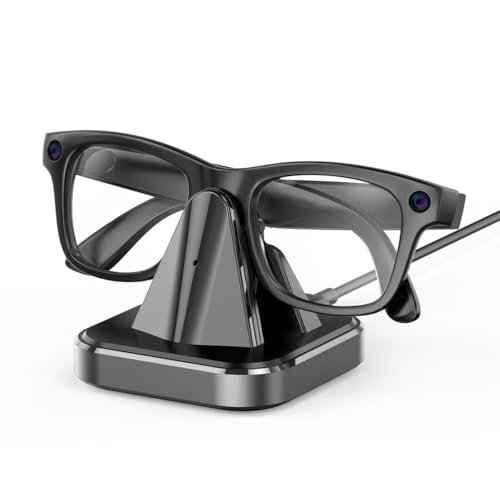 Charging Dock for Ray-Ban Meta Smart Glasses, Portable Charger Stand Compatible with Wayfarer, Headliner, Skyler, HSTN, Travel Charging Station with LED Indicator, Alloy with Weighted Non-Slip Base - image 1