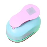 LOL-FUN 【ランダム色！】クラフトパンチ ペーパーパンチャー タブパンチ ペーパーカッター ペーパークラフトパンチャー 穴あけパンチ 【スタンプエッジ 切手型】 子供用 ハンドメイド ギフトカード スクラップブック DIY 学校 幼稚園 多目的, XXL