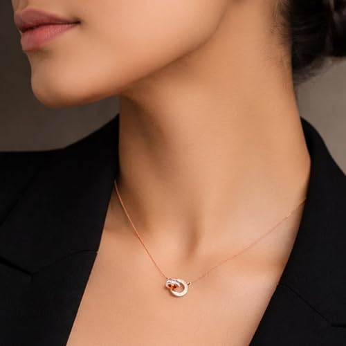Image of Rubans Demi Fine Stainless Steel AD Pendant Necklace Gift for Women & Girls