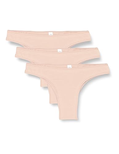 POMPEA 3 Bragas brasileñas para Mujer, de algodón, Ropa Interior sin Costuras, Basic Skin, S