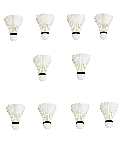 EmmEmm Feather Shuttlecock, Pack of 10 (White)-image-45