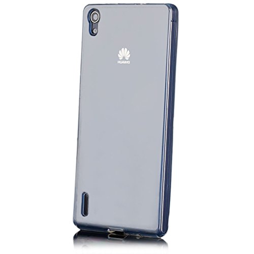 Huawei Ascend P7 | iCues transparente TPU Claro | Transparente lámina protectora caso de la piel Claro Claro gel de silicona transparente de protección [protector de pantalla, incluyendo] Cubierta Cubierta Funda Carcasa Bolsa Cover Case