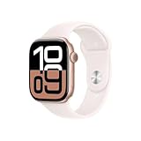 Apple Watch Series 10 (GPS, 46MM) Case Oro Rosa in Alluminio con Cinturino Sport Rosa Gara, S/M (Ricondizionato)