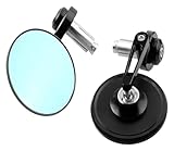 Lenkerendenspiegel Motorrad Motorrad Universal Bar End Rückspiegel Für Motorrad Lenker Loch Durchmesser 13-19,5mm 0,511-0,767 Zoll Rückspiegel(Schwarz)