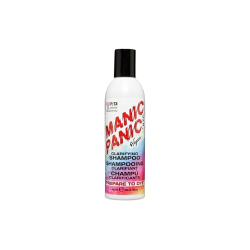 MANIC PANIC Prepare to Dye Clarifying Shampoo for Women & Men - Sulfate Free Shampoo For Color Treated Hair - Remove Product Build Up & Prepare for Coloring - Vegan & Cruelty-Free (8oz)