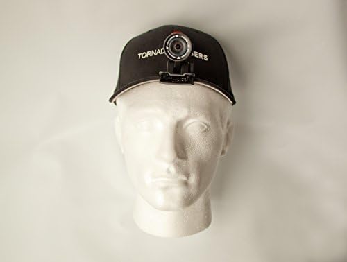 Replay XD camera mounted on a black baseball cap worn by a mannequin head.