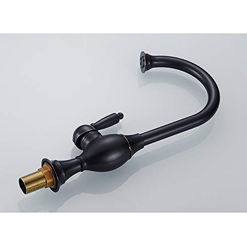 Robinet de cuisine nostalgia noir pour grand évier double bac - 8