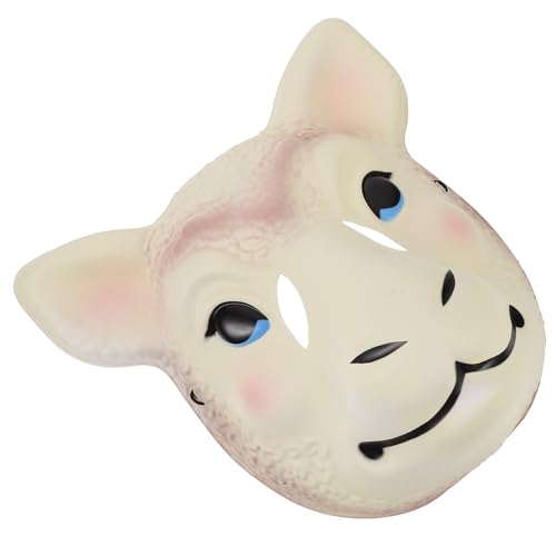 Uonlytech Masque de Mouton Réaliste pour Halloween et Fête, Léger et Facile à Nettoyer en Pvc, Accessoire pour Déguisement et Soirées à Thème