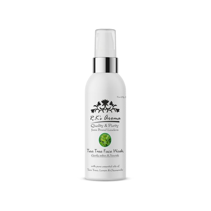 R.K's Aroma Tea Tree Face Wash | A Gentle Cleansing Solution for Baby Soft Skin (60ml).