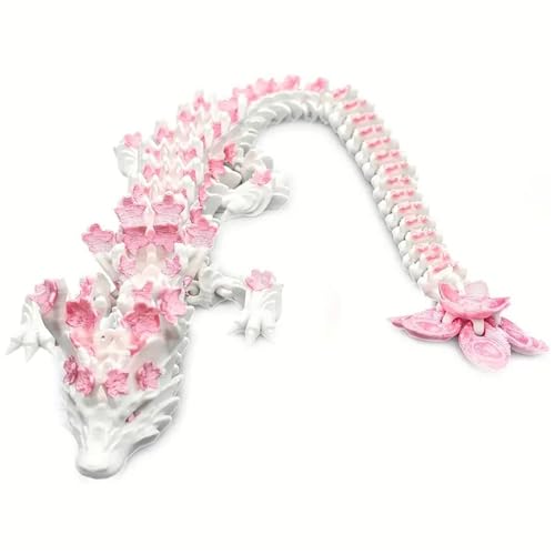 Dragon Articulé Sakura Imprimé en 3D Décoration Fidget Toy Dragon Figurine Mobile Jouet pour Cadeaux Adultes Enfants Unique Décoration d'Intérieur Maison Chambre Salon Enfant
