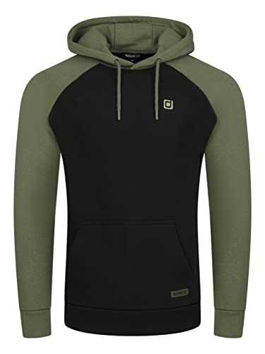riverso Męska bluza z kapturem RIVNino bluza z kapturem, kieszenie kangurki, regularny krój, bawełna, czarny, czerwony, niebieski, szary, S, M, L, XL, 2XL, 3XL, 4XL, 5XL, czarny, S