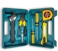 Caixa de Ferramentas Maleta Portátil com 7 Peças Compacta Prática e Essencial para Pequenos Reparos! O Kit de Ferramentas Ideal para Ter em Casa no Carro ou no Escritório!