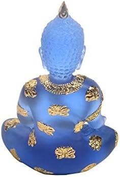 statuetka Buddy, Przezroczysty siedzący gest buddy Zen tajski wystrój Feng Shui z żywicy