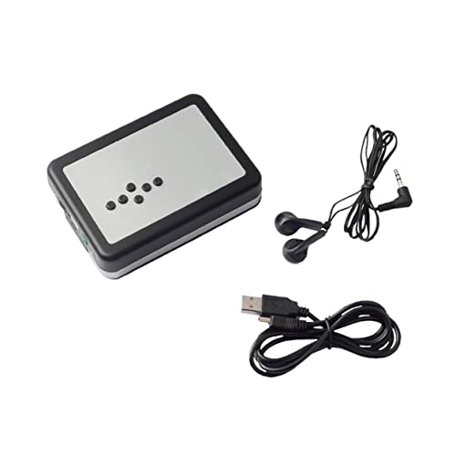 Uonlytech 1 Juego De Captura De Audio Reproductor De Música Convertidor De Casete A Mp3 con Convertidor De Cinta De Casete A Mp3 para Auriculares