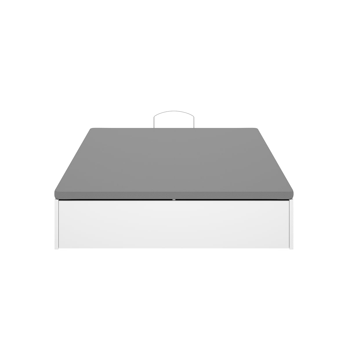 DEKIT Grupo RIMOBEL - LAN CANAPE Recto con Zapatero Cama 135- Blanco -32x134x190cm