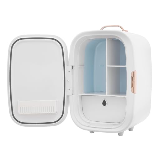HuKaiL Mininevera de 12 l, 4-60 °C, congelador portátil, mini nevera pequeña y calefacción con 2 particiones de malla, frigorífico Skincare, minibar para dormitorio, baño, oficina, 29 x 25 x 25 x