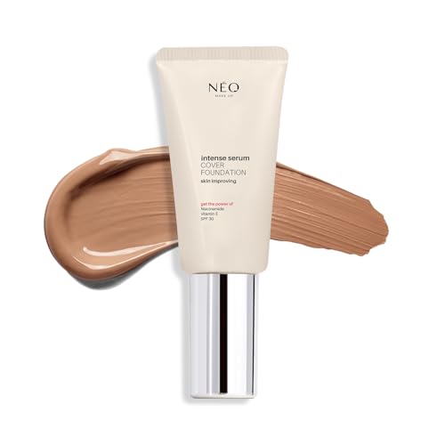 NEO MAKE UP Base Maquillaje - Intense Serum Cover Foundation - Make Up - Base de Maquillaje Alta Cobertura - Skin Care - Belleza - SPF 30-06 Caramel - 30 ml
