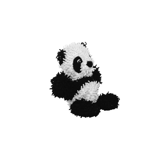 MIGHTY- Microfiber Ball Panda-Junior– Made with Squeaker Balls and Minimal Stuffing. Strong & Tough. Interactive Play Dog Toy. Machine Washable & Floats