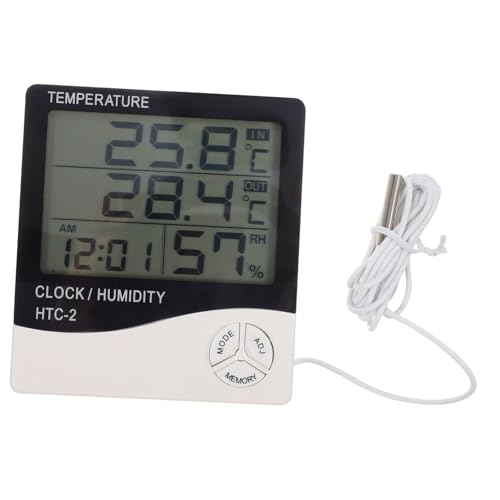 Yardwe 2pcs Digital Aquarium Thermometer Large LCD Display for Easy Reading Fish Tank