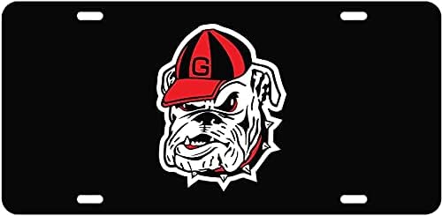 Georgia Acrylic License Plate Officially Licensed UGA Bulldogs Black OBH