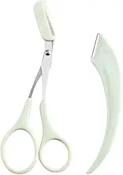 1 navalha de sobrancelha crescente amigável para iniciantes para micro remoção manual de pelos à distância, verde
