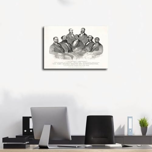 Impression sur toile First African American Senators 61x91,4 cm
