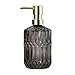 OndeTree Wspaniały szklany dozownik mydła w stylu vintage do prania balsamu pod prysznic, tłoczony wodoodporny dozownik mydła odpowiedni łazienka dom wiejski wystrój płyn do wielokrotnego napełniania