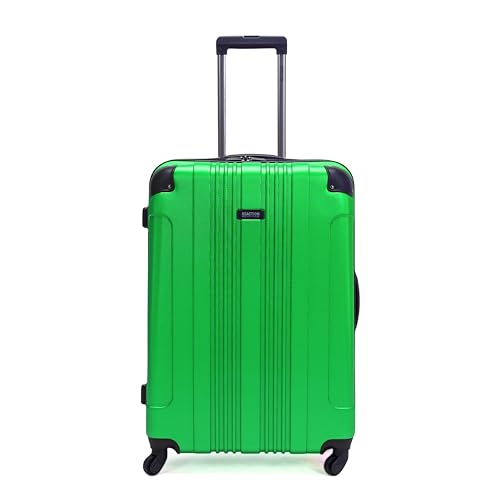 Kenneth Cole REACTION Out of Bounds Lightweight Hardshell 4-Wheel Spinner Luggage, Kelly Green, 28-Inch Checked