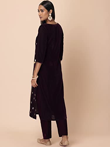 Image of Indya Women's Polyester Regular Fit Casual Kurta