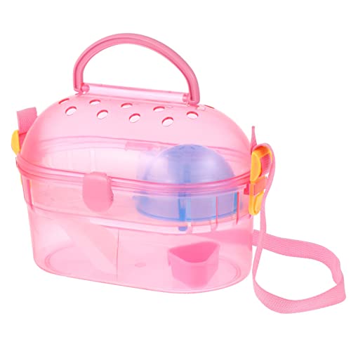 Totority Pet Travel Carrier Portable Hamster Cage Chinchilla Travel Case Outdoor Carrier Pet Cage