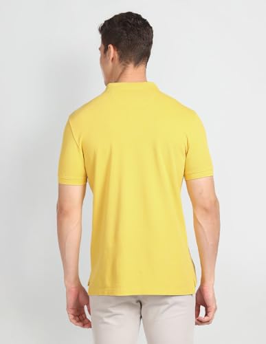 Image of U.S. Polo ASSN. Solid Slim Fit Polo T Shirts for Men - 100% Cotton, Half Sleeves Mens Tshirt
