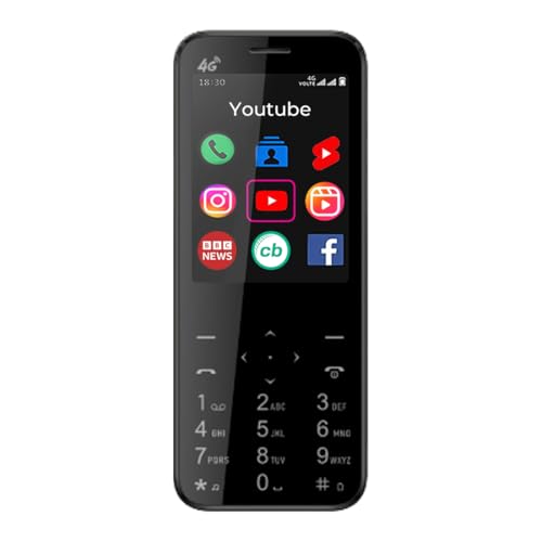 Image of IKALL I1 - 4G Touch & Type Phone with 2.8 inch HD+ Screen, 2GB RAM, 16GB Storage, WiFi, (Pre-Loaded Apps Like Whatsapp, Facebook, YouTube, Instagram) (Black)