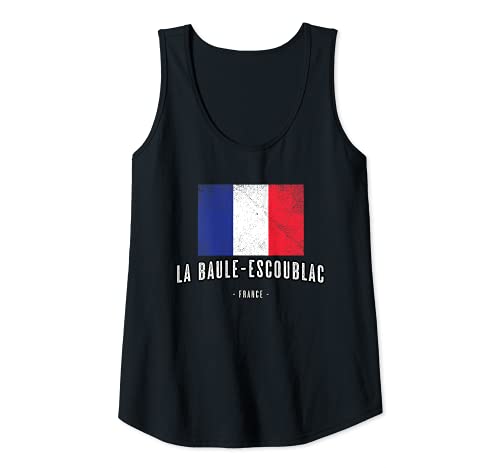 Femme La Baule-Escoublac France | FR Ville, Drapeau Français - Débardeur