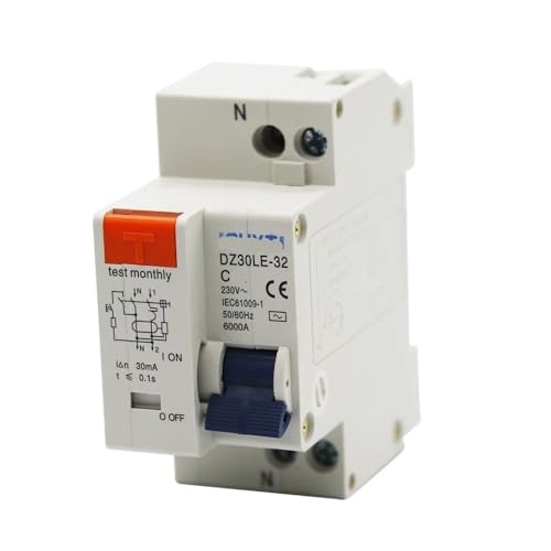 Disyuntor DZ30LE con protección fuga 230V interruptor magnetotérmico 10A
