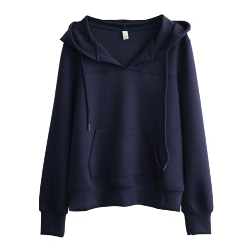 Pull à capuche col en V confortable pour masquer les imperfections et rester stylée