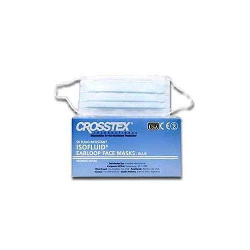 Crosstex GCIBL Latex-Free Isofluid Earloop Mask, Blue (Pack of 50)