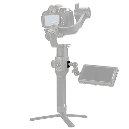 Image of SHOPEE Monitor Mount Holder Handheld Gimbal Al Alloy CNC Adapter Portable Extension 1 /4 Inch Screw External Monitor Plate Mount Compatible with Ronin S, Black