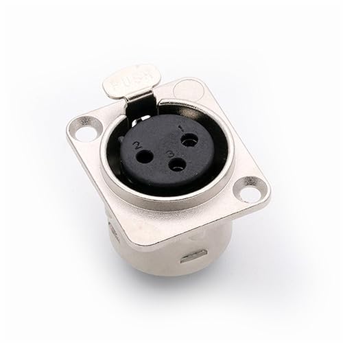 Conector XLR macho y hembra con carcasa metálica para montaje en chasis resistente 6