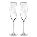 Lenox Silver Peony Toasting Flute, 2 Count (Pack of 1), Clear