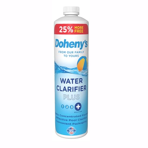 Image of Doheny's Pool Water Clarifier | 100% Professional Grade | Clears Cloudy Water Fast | Binds Particles Together for Better Filtration | Safe for All Pool Types | Proudly Made in USA | 40 oz. Bottle