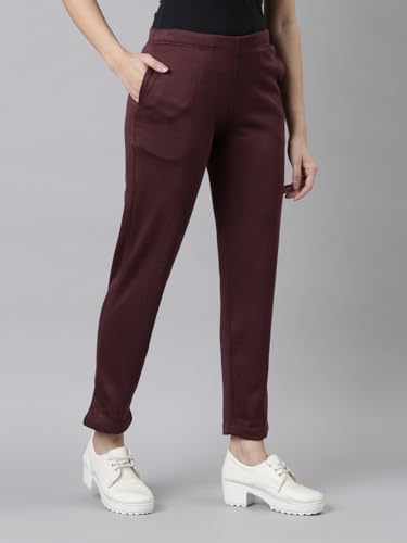 Image of GO COLORS Solid Ultra Warm Kurti Pant for Women | Mid Rise, Warm tech