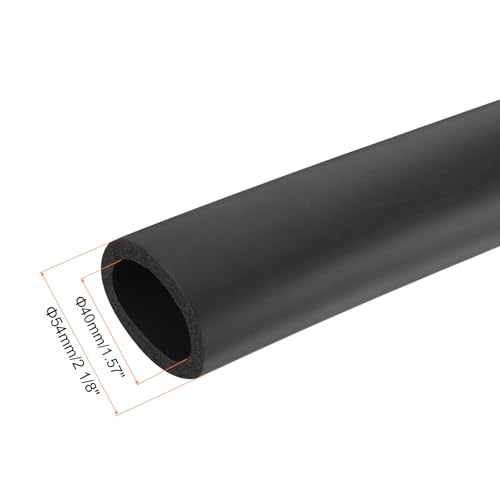 Image of uxcell Foam Tubing for Handle Grip Support,40mm ID 54mm(2 1 /8 inch) OD 0.3 Meter /1ft Length Black