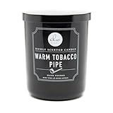 DW Home Warm Tobacco Pipe Scented Candles, 15 oz Large Double Wick Jar, Up to 56 Hour Burn Time, Hand-Poured, Strong Long Lasting Woodsy Fragrance, Gifts for Men & Women