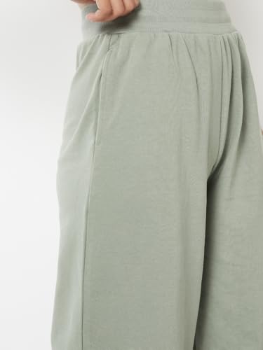 Image of Max Women Loose Mid Rise Solid Athleisure Track Pants