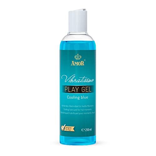 Vibratissimo Play Gel Cooling blue 250 ml I Gleitmittel kühlend I Wasserbasierte Gleitgele I...