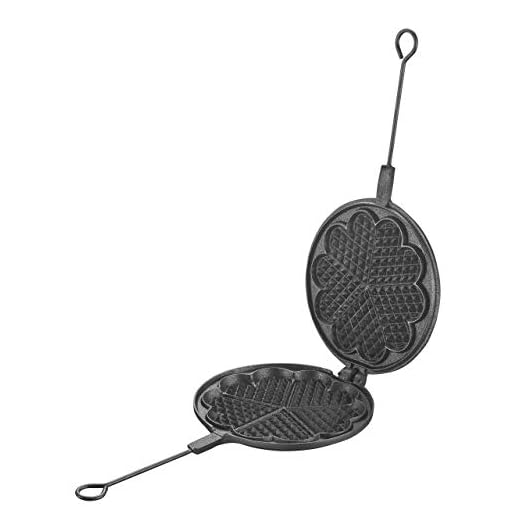 Skeppshult Cast Iron Heart-Shaped Handmade Waffles Mould - 21 cm