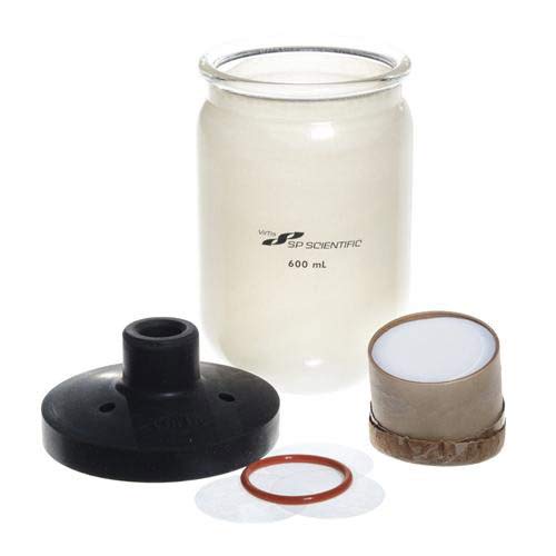 Wilmad-Lab Glass LG-13101-110 VirTis Standard Style Ex-Wde Freeze Drying Flask with Cover, O-Ring, 1200 mL Capacity