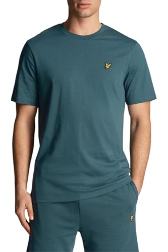 Lyle & Scott T-shirt uni anthracite chiné, vert malachite, M Lyle & Scott T-shirt uni anthracite chiné, vert malachite, M