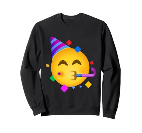 Emoticon Celebra con Estilo Cara de Fiesta Sudadera