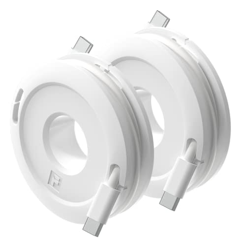 Side Winder Mini and Max Headphone, Earbud and Charging Cable Winder and Organizer Perfect for Wrapping Earbuds and Cords for Travel and Organization 2-Pack (White, Max)